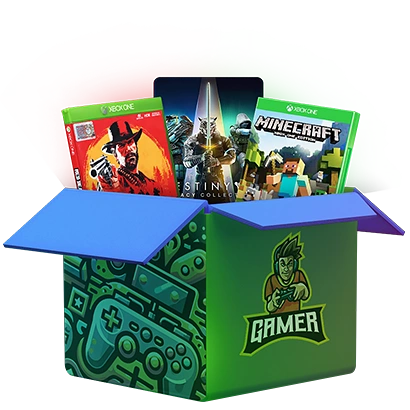 Game Modes mystery box with real products